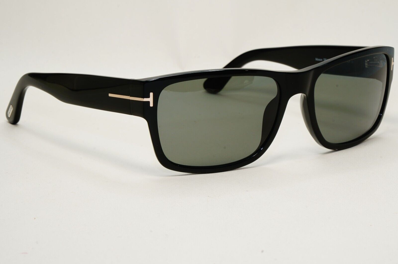Tom Ford Sunglasses Mason Black Glossy Green Square FT0445 TF 445 01N 58mm