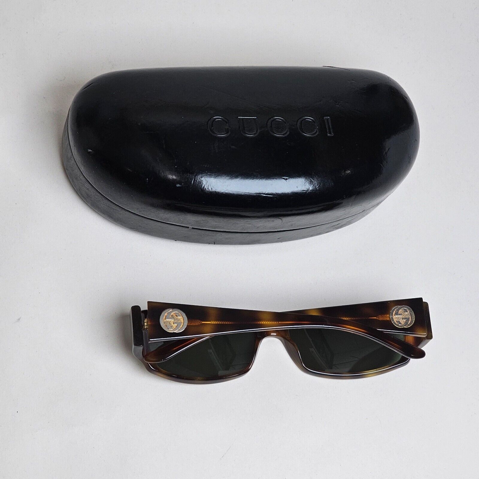 Gucci Sunglasses 1999 Vintage Brown Tortoise Green GG 1482/S 05L 55mm 180125