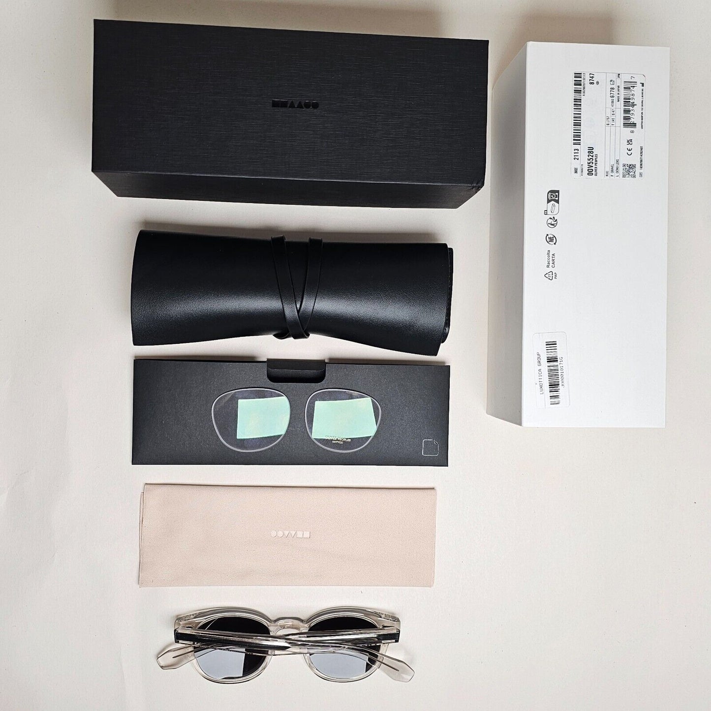 Oliver Peoples Sunglasses Black Clear Transparent Crystal OV 5528U N01 1757 47mm