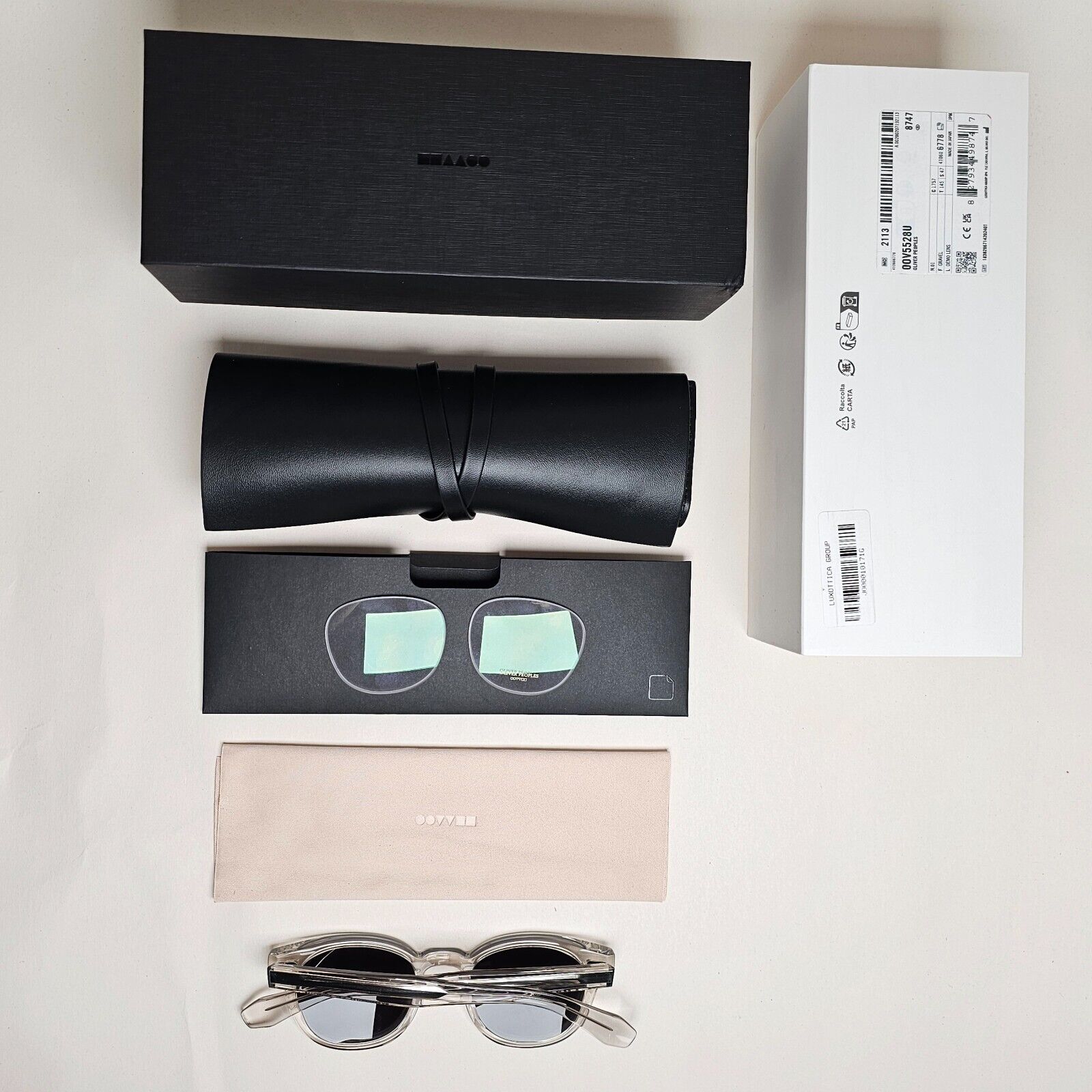 Oliver Peoples Sunglasses Black Clear Transparent Crystal OV 5528U N01 1757 47mm