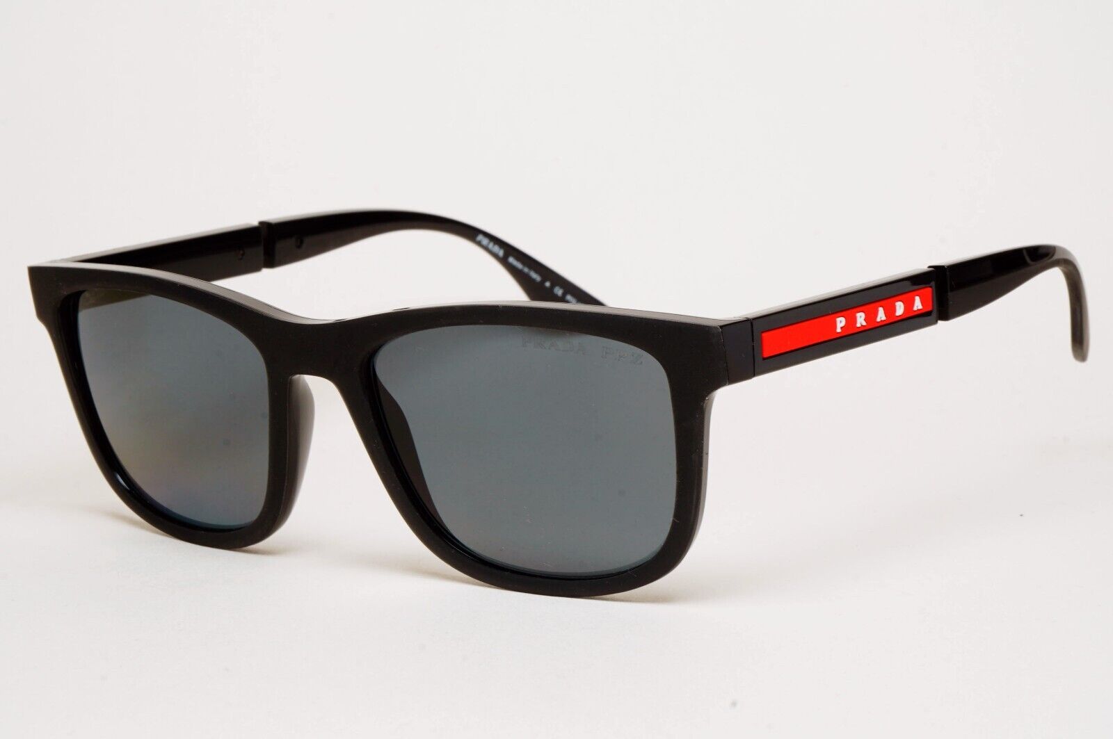 Prada Sunglasses Polarized Black Dark Grey Square PS04XS SPS 04X DG0-02G