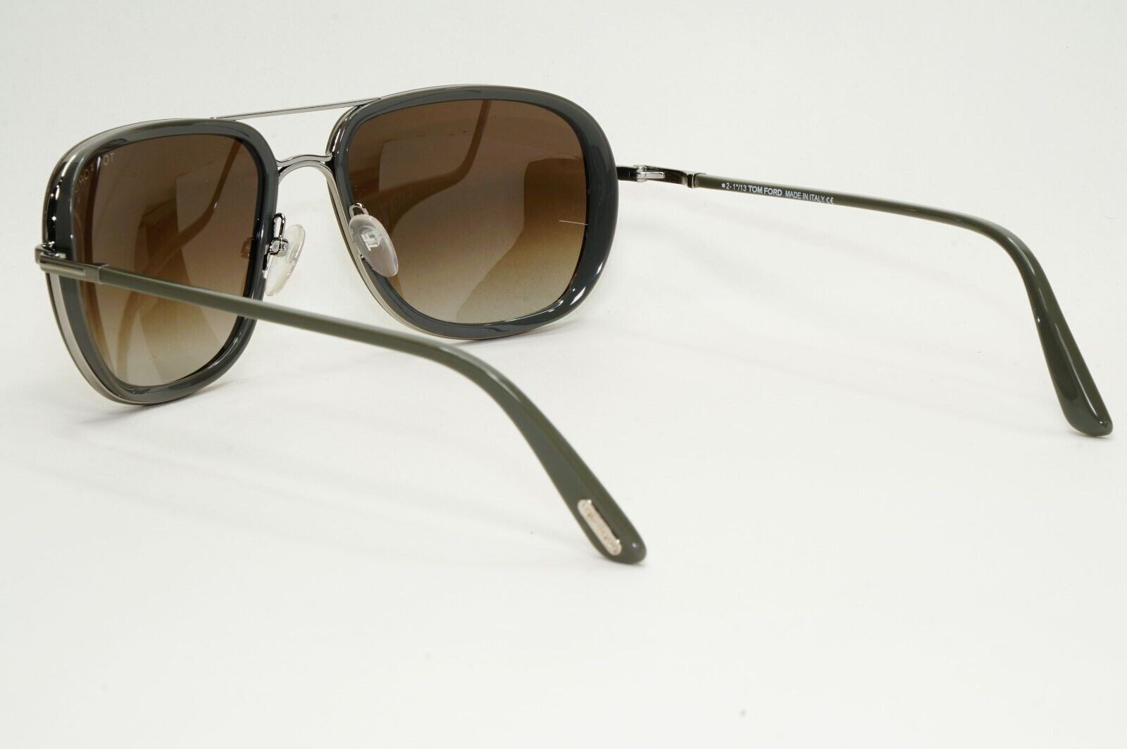 Tom Ford Sunglasses Riccardo Grey Brown Gradient Navigator TF 340 14K FT0340