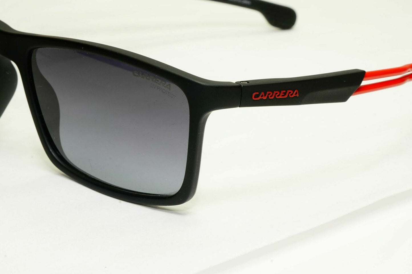 Carrera Sunglasses Black Gradient Smoke Red Square Rectangle 4016 0039O Sport