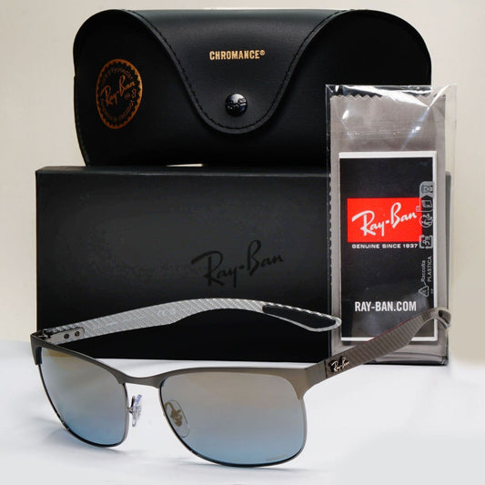 Ray-Ban Sunglasses Carbon Fibre Polarised Tech Chromance Grey RB 8319-CH 9075/J0