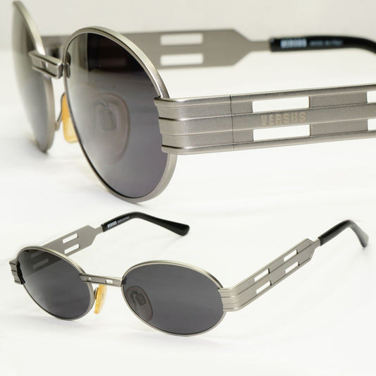 Versus 1996 by Gianni Versace Vintage Grey Black Sunglasses MOD R06 COL 77M