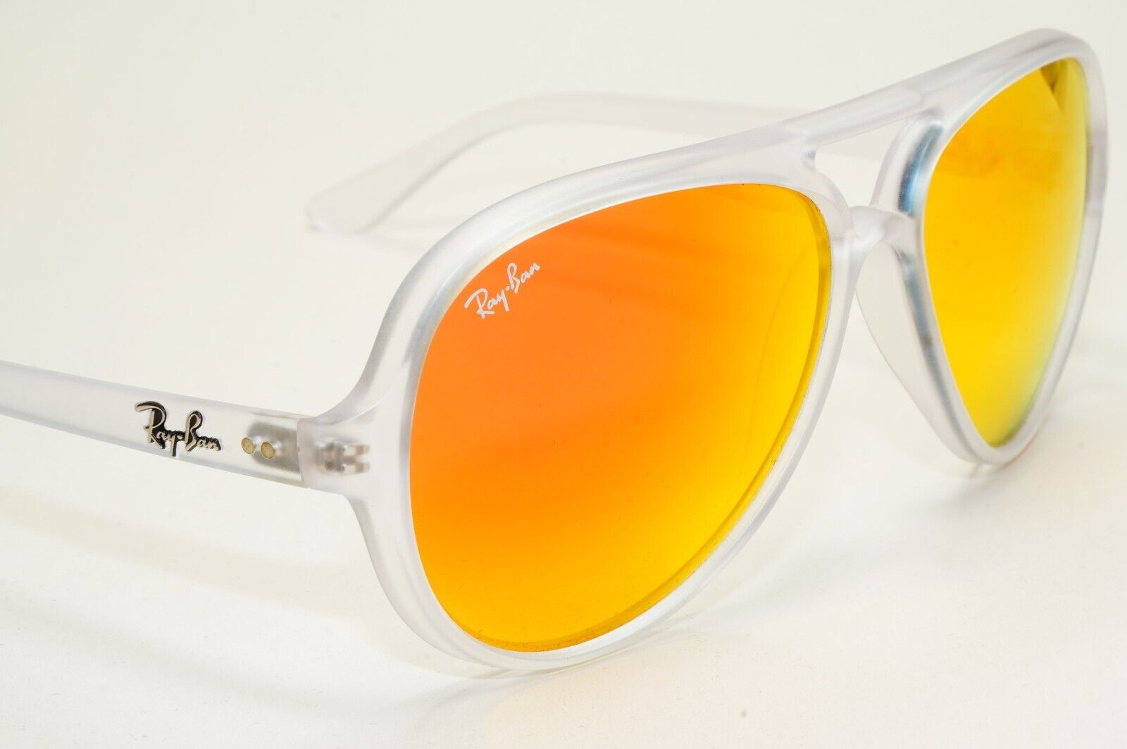 Ray-Ban Sunglasses 2010 Vintage CATS 5000 Transparent Orange RB 4125 646/69 59mm