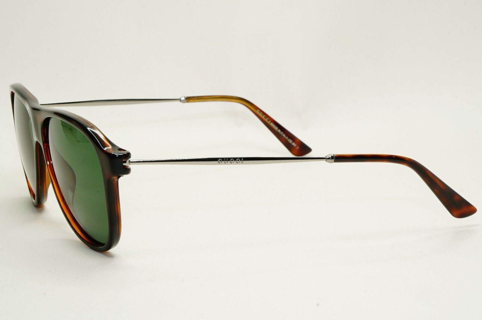 Gucci Sunglasses 2012 Vintage Brown Tortoise Green Square GG 1058/S 3MA5L 081124