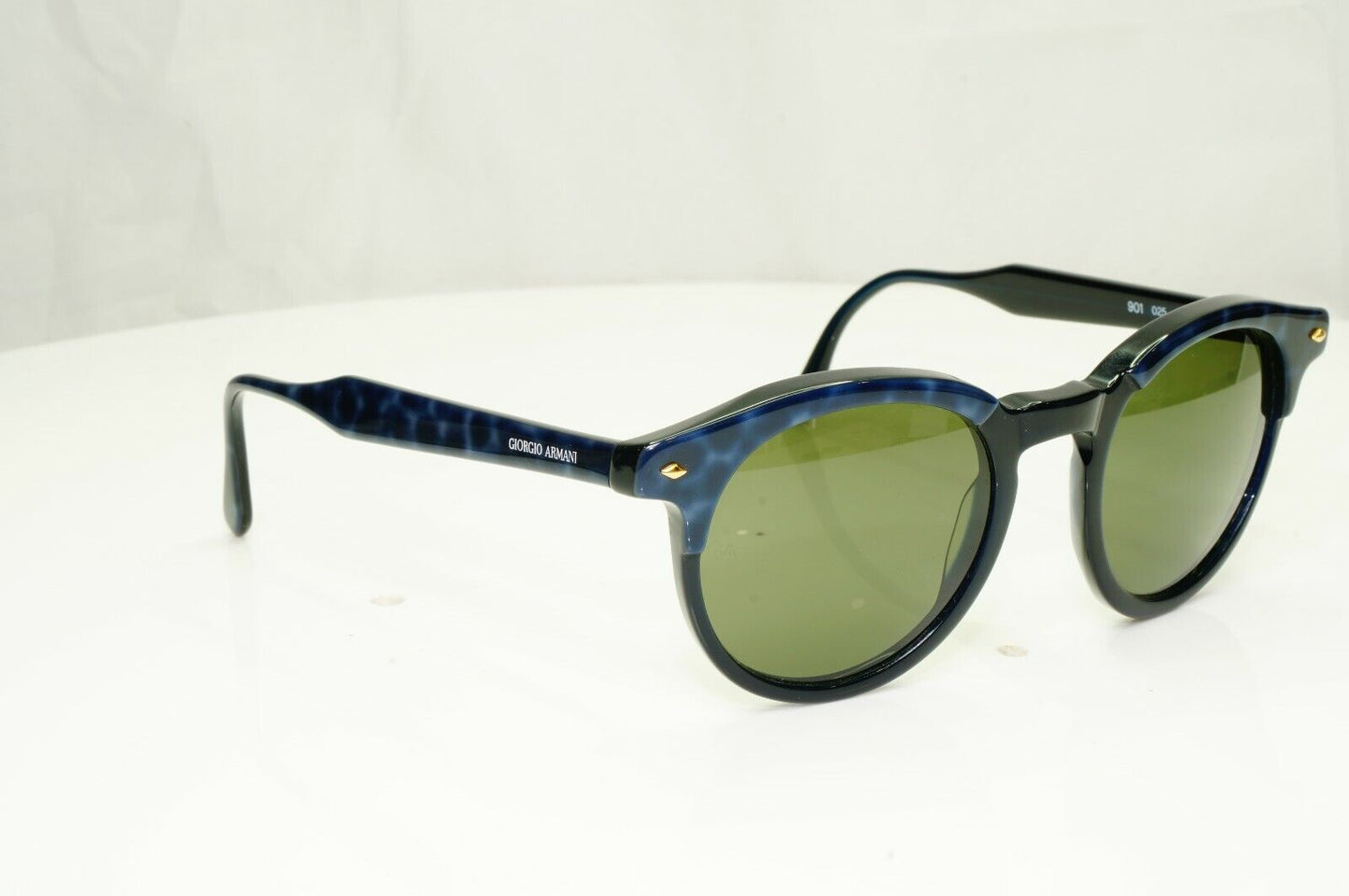 Giorgio Armani 1997 Vintage Blue Green Retro Havana Sunglasses Mens 901 025