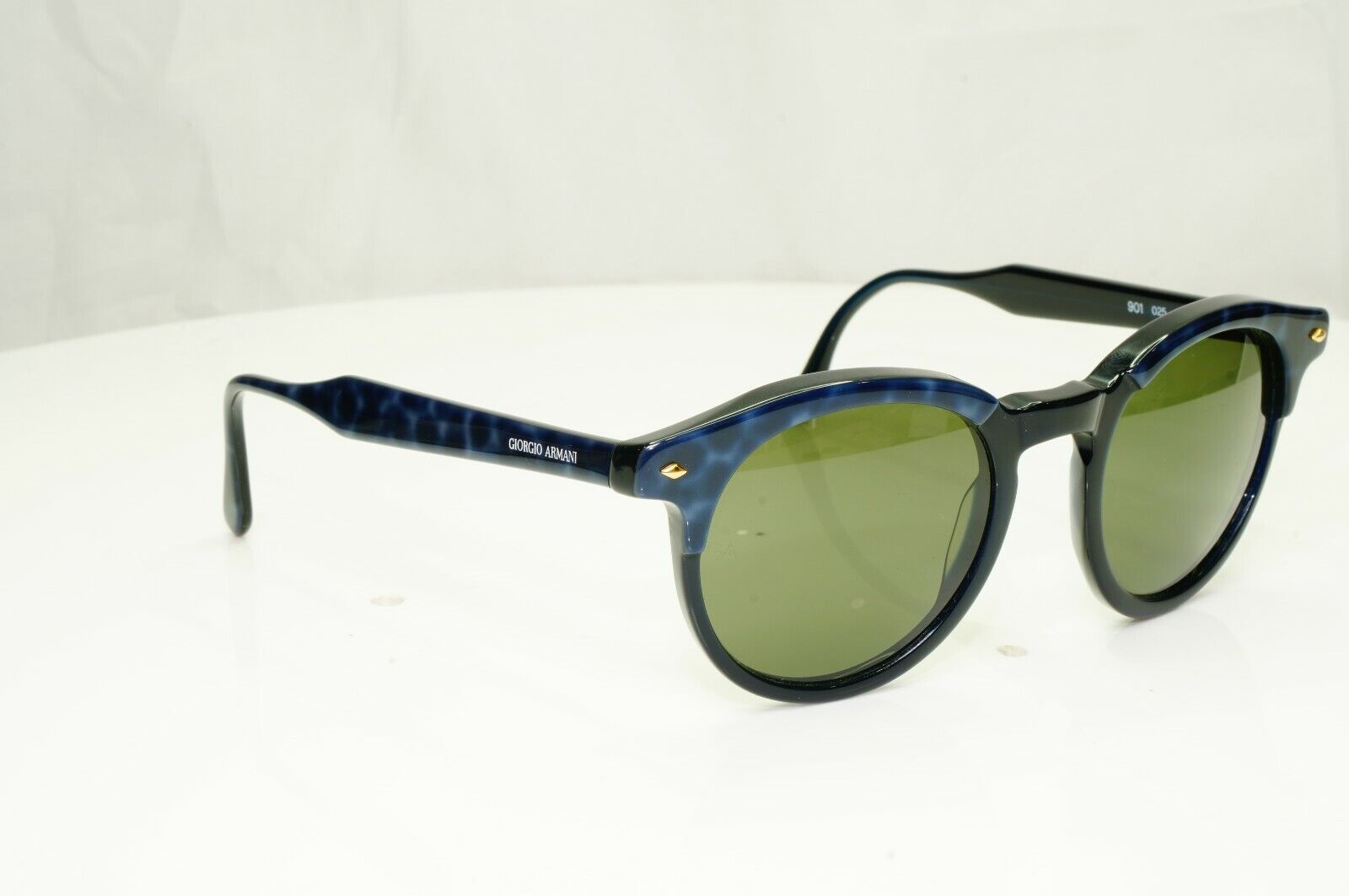 Giorgio Armani 1997 Vintage Blue Green Retro Havana Sunglasses Mens 901 025