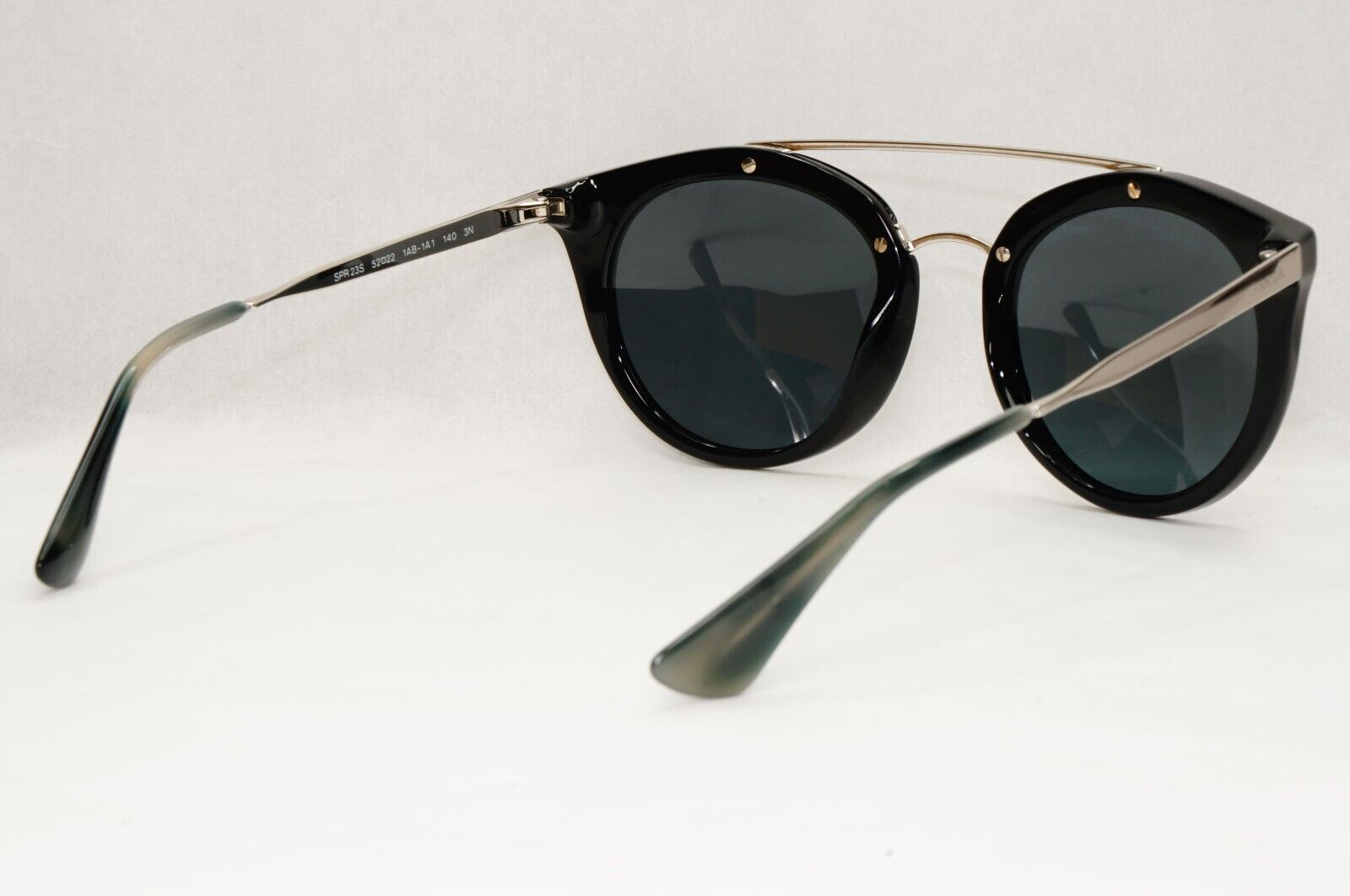 Prada Sunglasses Cinema Black Silver Grey Square PR23SS SPR 23S 1AB-1A1 52mm