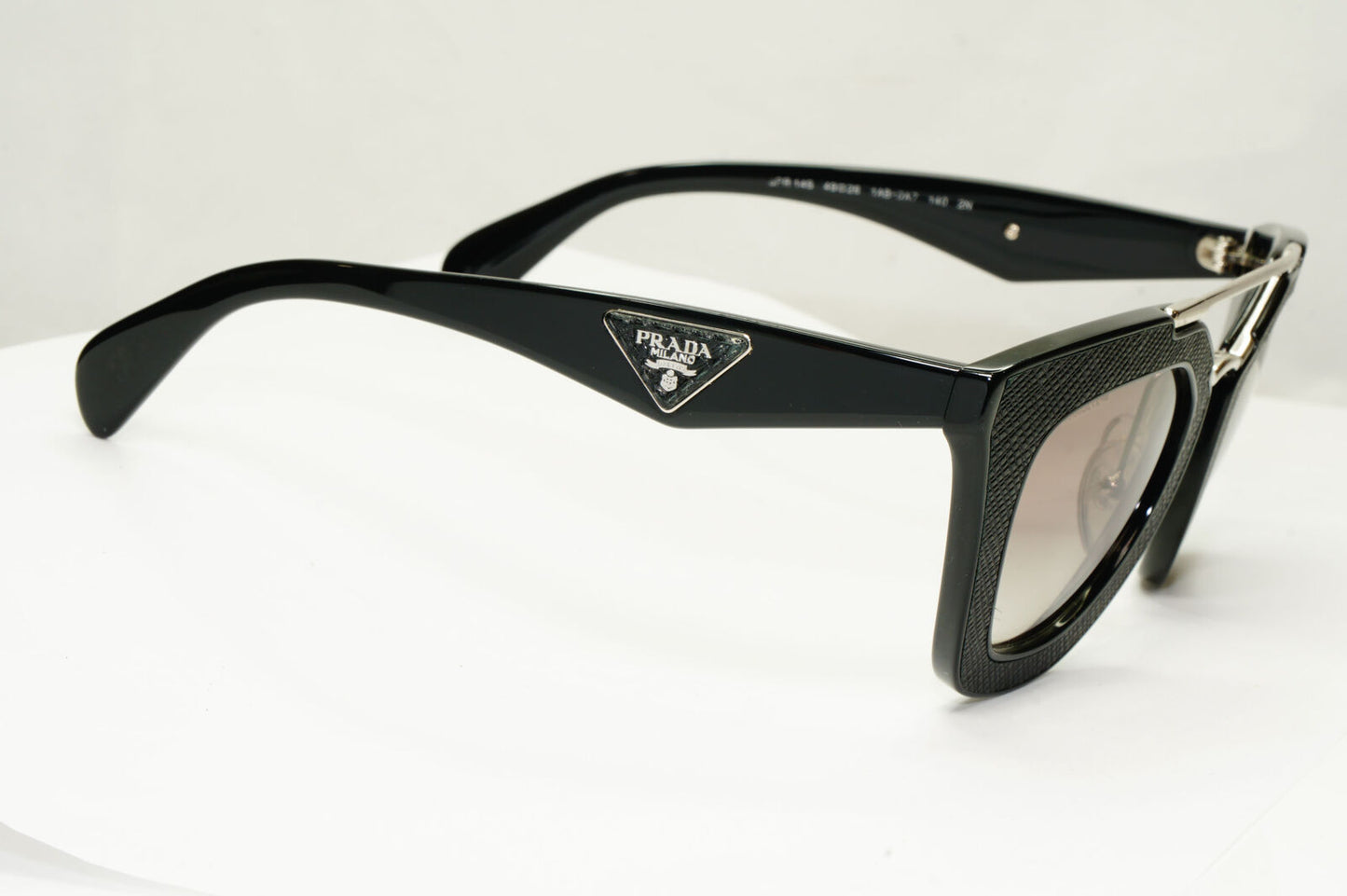 Prada Black Cinema Saffiano Leather Sunglasses PR14SS SPR 14S 1AB-0A7 221122