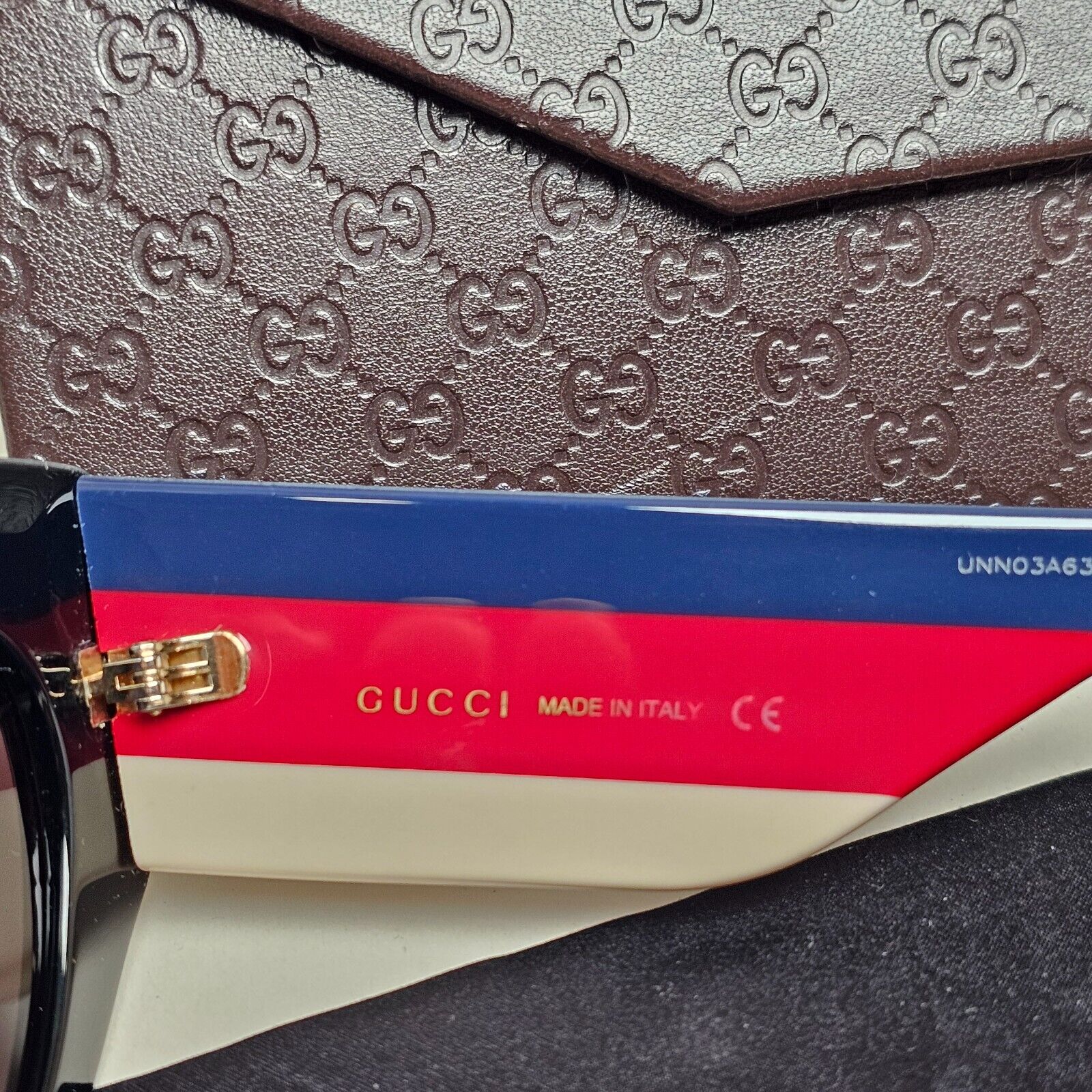Gucci Sunglasses 2018 Square Black Oversized Large Blue Red GG0275S 001 290125