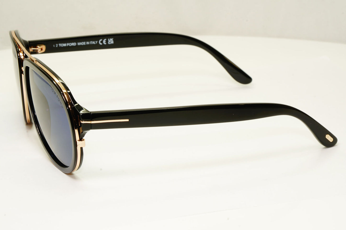 Tom Ford Geoffrey Sunglasses Black Blue Gold Pilot Designer Mens TF 779 01V