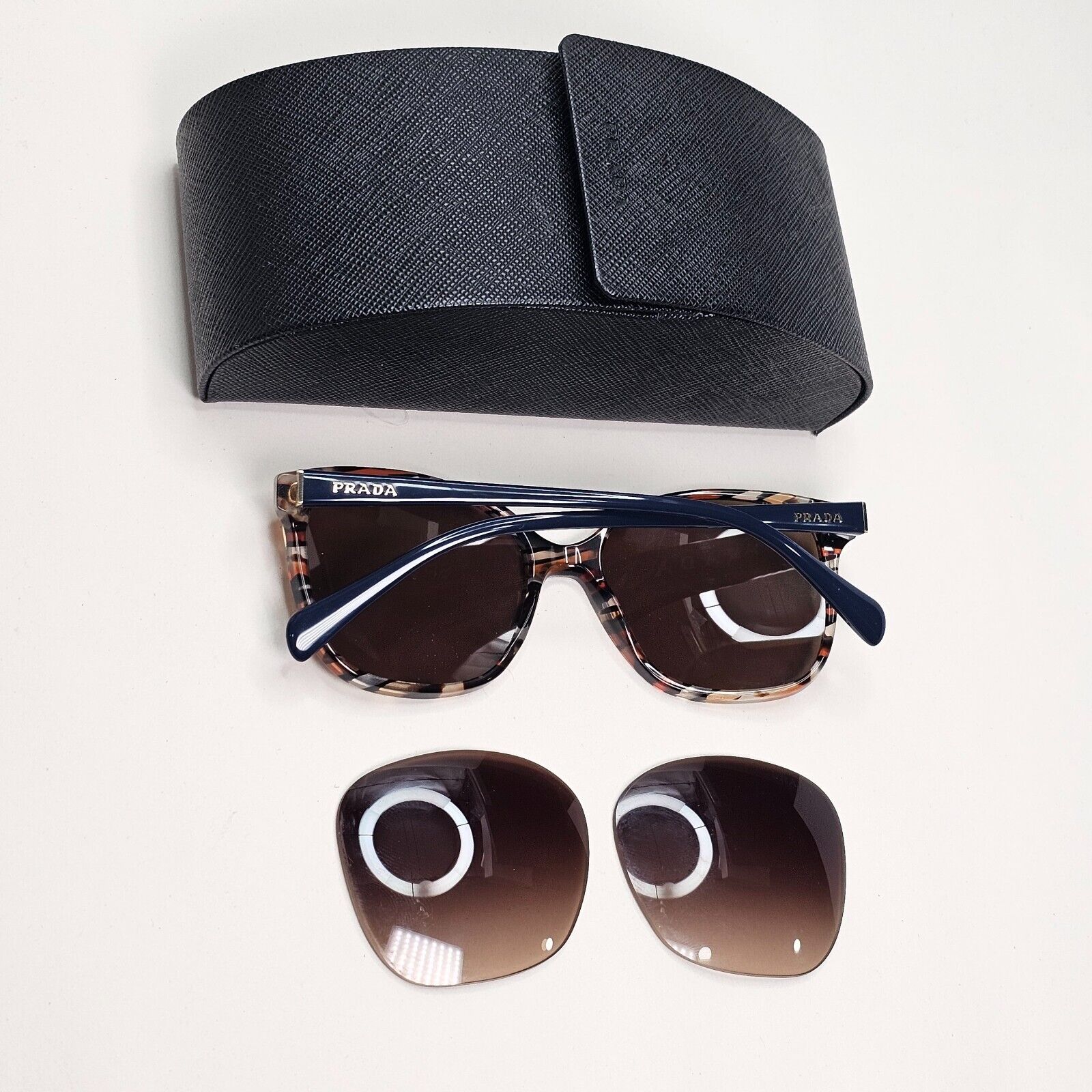 Prada Sunglasses 2017 Square Brown Blue Marble PR01OS SPR 01O CO5-6S1 280924