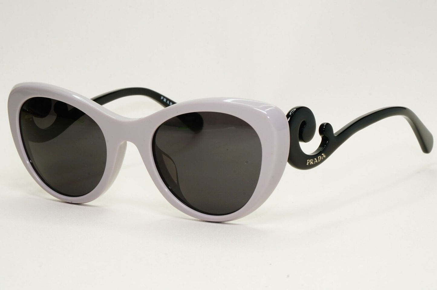 Prada Sunglasses Baroque Swirl Lilac Black Cat Eye PR06QV-F VPR 06Q-F QE0-1O1