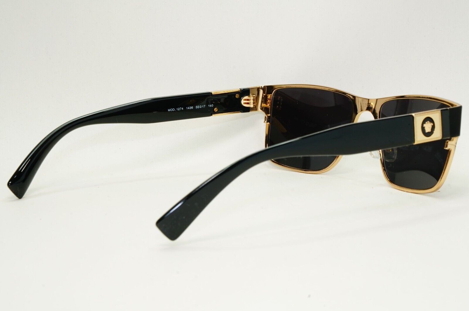 Versace Sunglasses Black Square Gold Medusa MOD VE 1274 1436 55mm