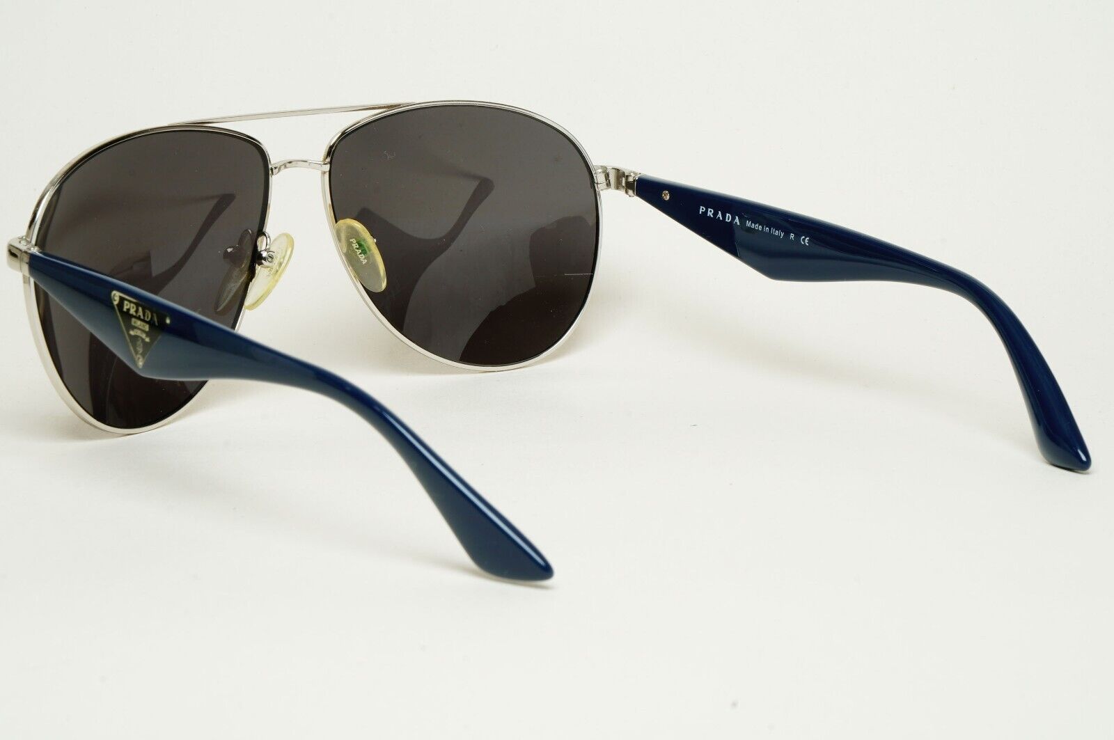 Prada Sunglasses Triangle Logo Black Blue Pilot PR53QS SPR 53Q 1BC-2H2 290125