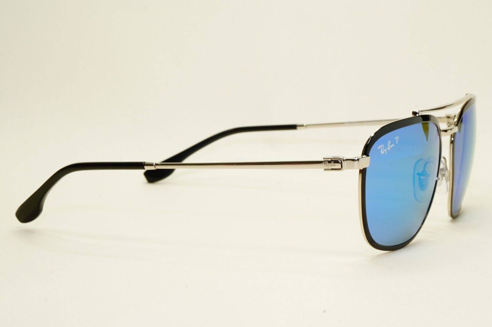 Ray-Ban Sunglasses Chromance Polarised Mirror Black Blue Silver RB 3708 9144/4L