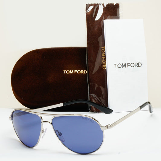 Tom Ford Sunglasses Marko Skyfall Silver Blue FT0144 TF 144 18V James Bond