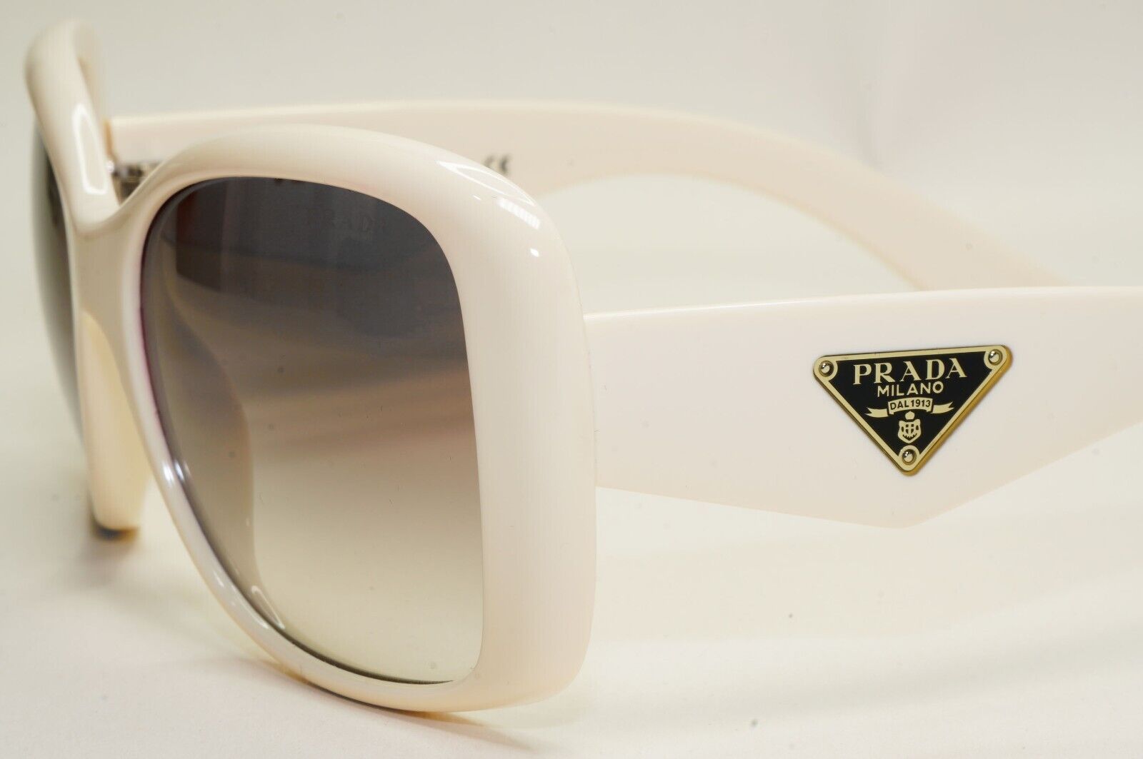 Prada Sunglasses 2013 White Triangle Logo Square Grey PR32PS SPR 32P 7S3-0A7