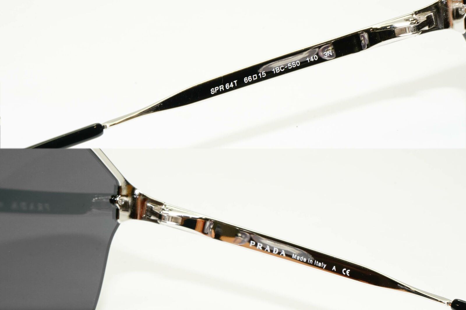 Authentic Prada Womens Cinema Collection Sunglasses Black Silver SPR 64T 1BC-5S0