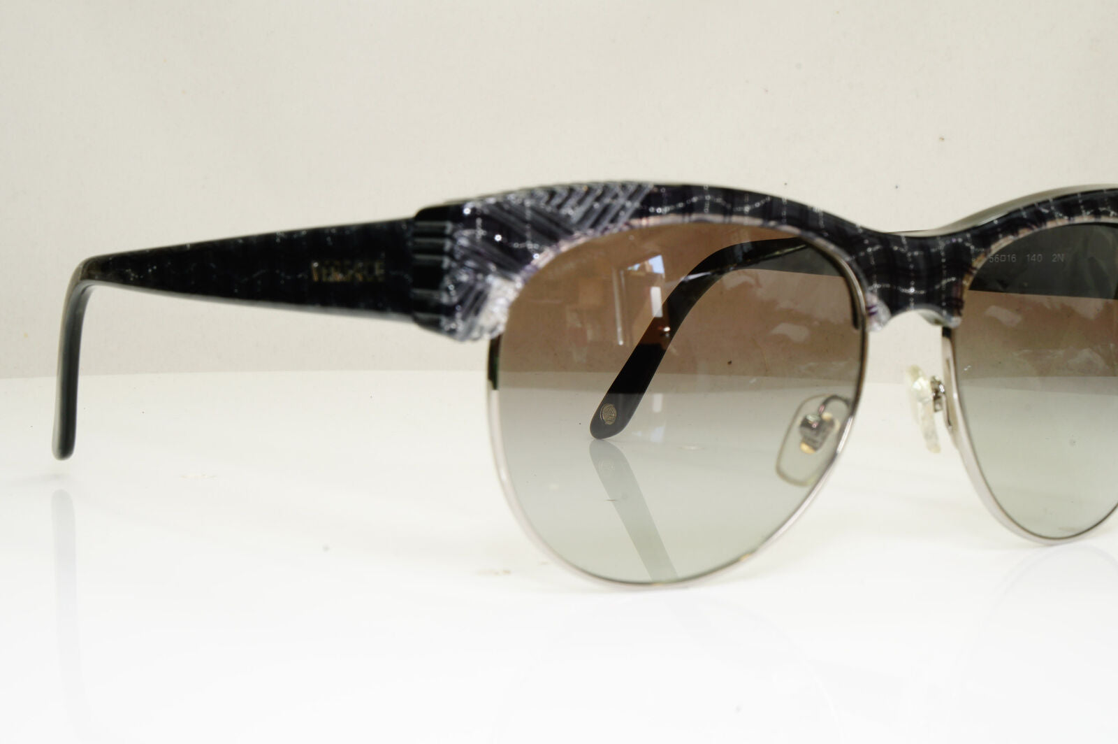 Authentic VERSACE Womens Vintage Sunglasses Black Square 4222 957/11 231021