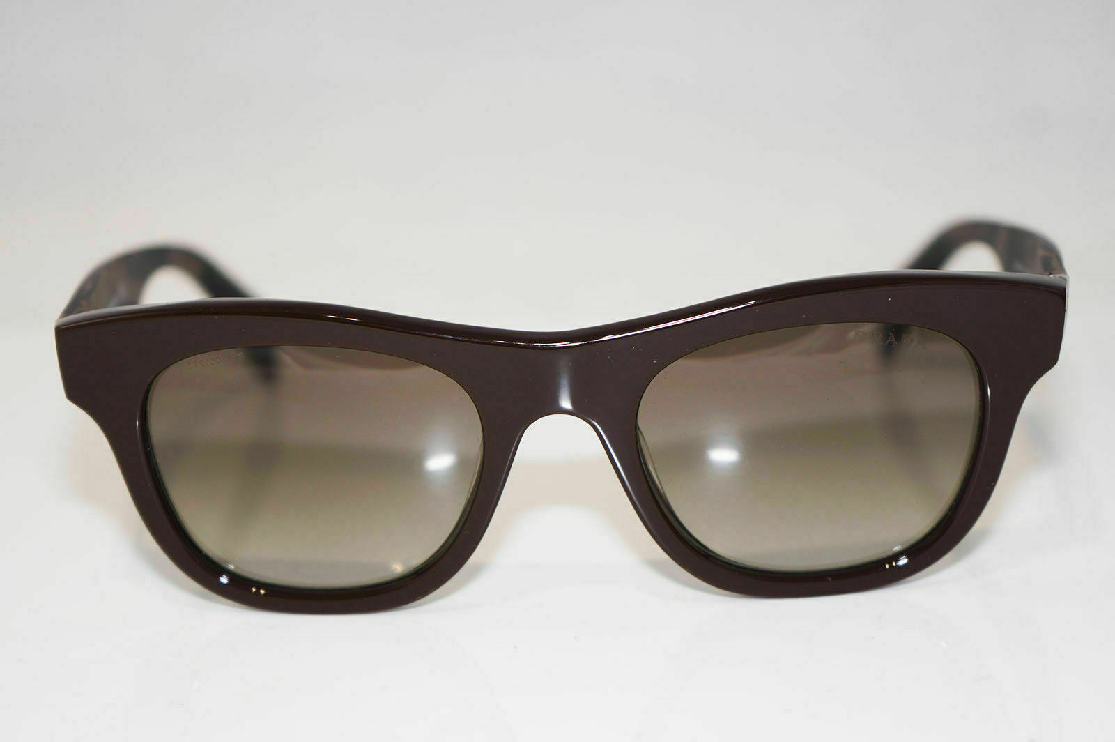 Authentic PRADA Womens Sunglasses Brown Square Marble SPR 04Q DHO-4M1 13011