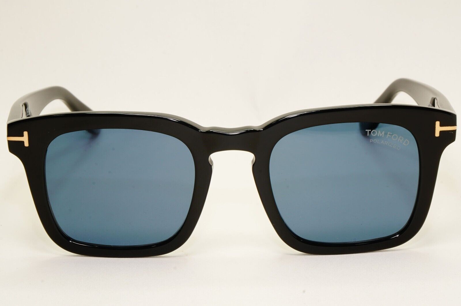 Tom Ford Sunglasses Dax Polarized Black Glossy Square Blue FT0751 TF 751 01V