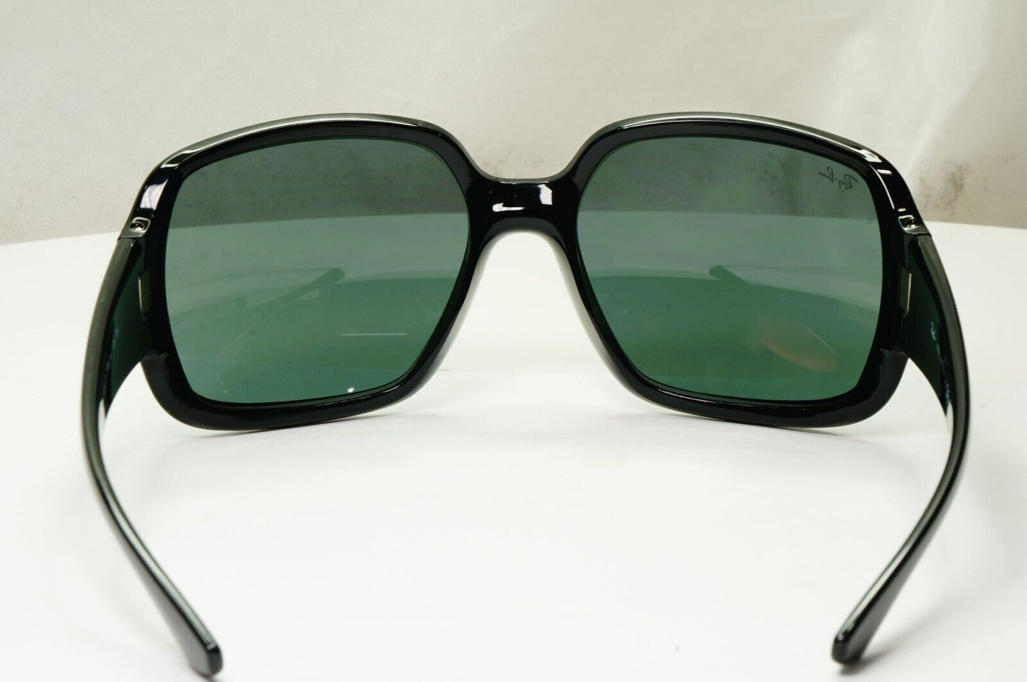 Ray-Ban Sunglasses Square Oversized Black Dark Green Powderhorn RB 4347 601/71