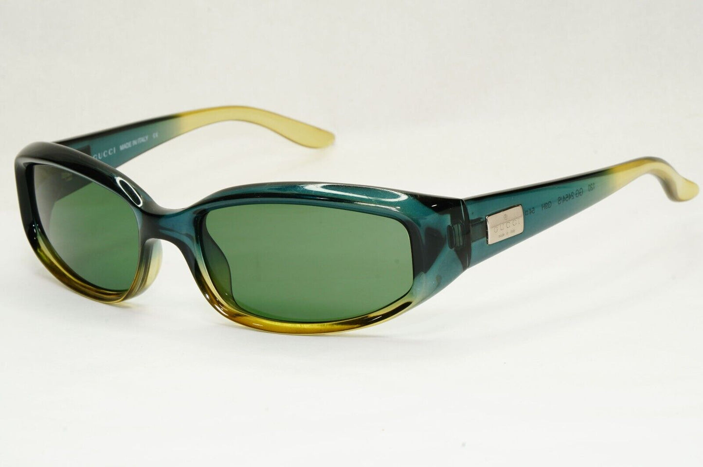 Gucci Sunglasses 1999 Vintage Green Transparent Rectangle GG 2454/S G9H 111223