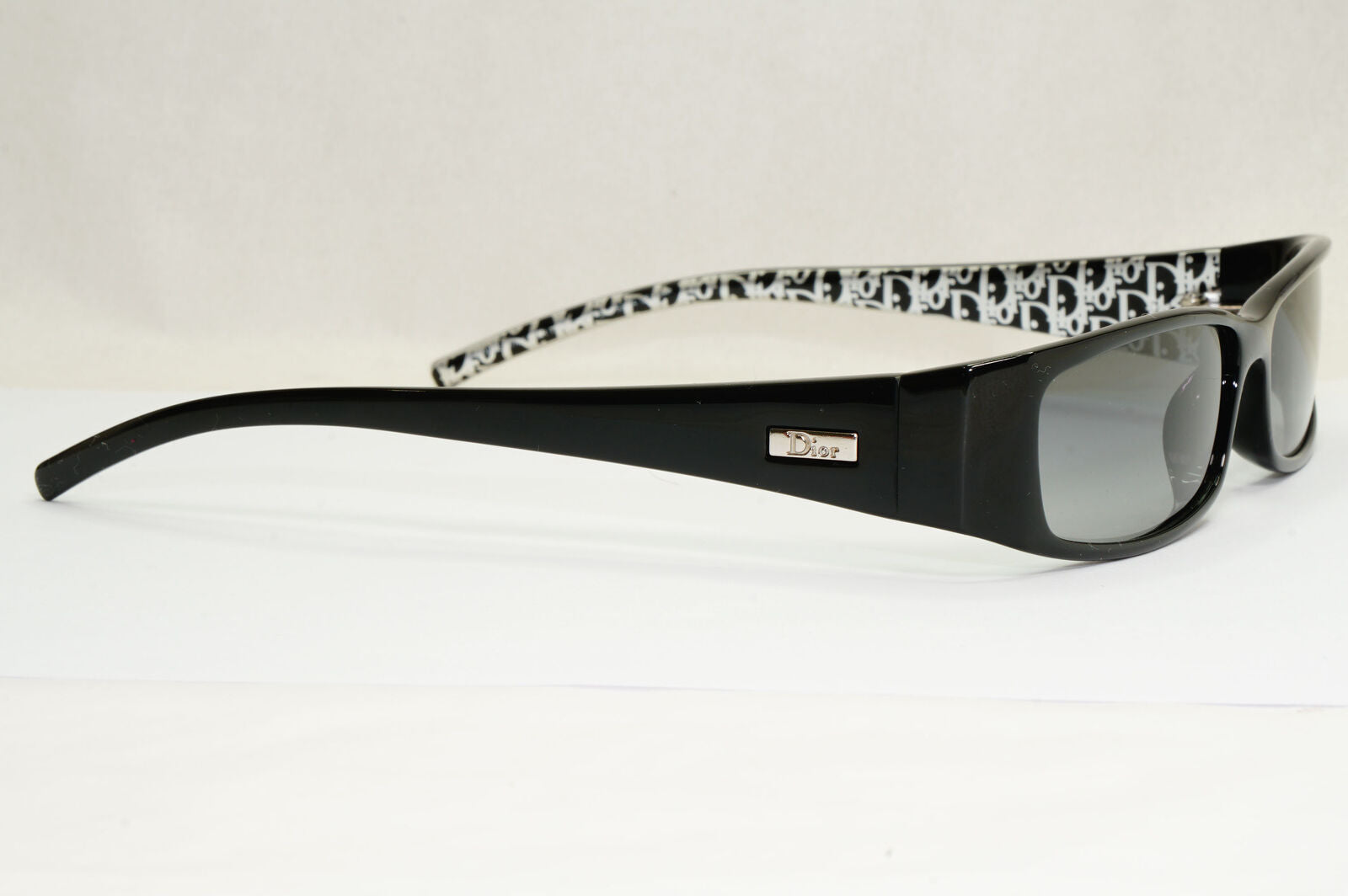 Dior Sunglasses 2004 Vintage Rectangle Black Grey Slim Small Thursday 5K3 180224