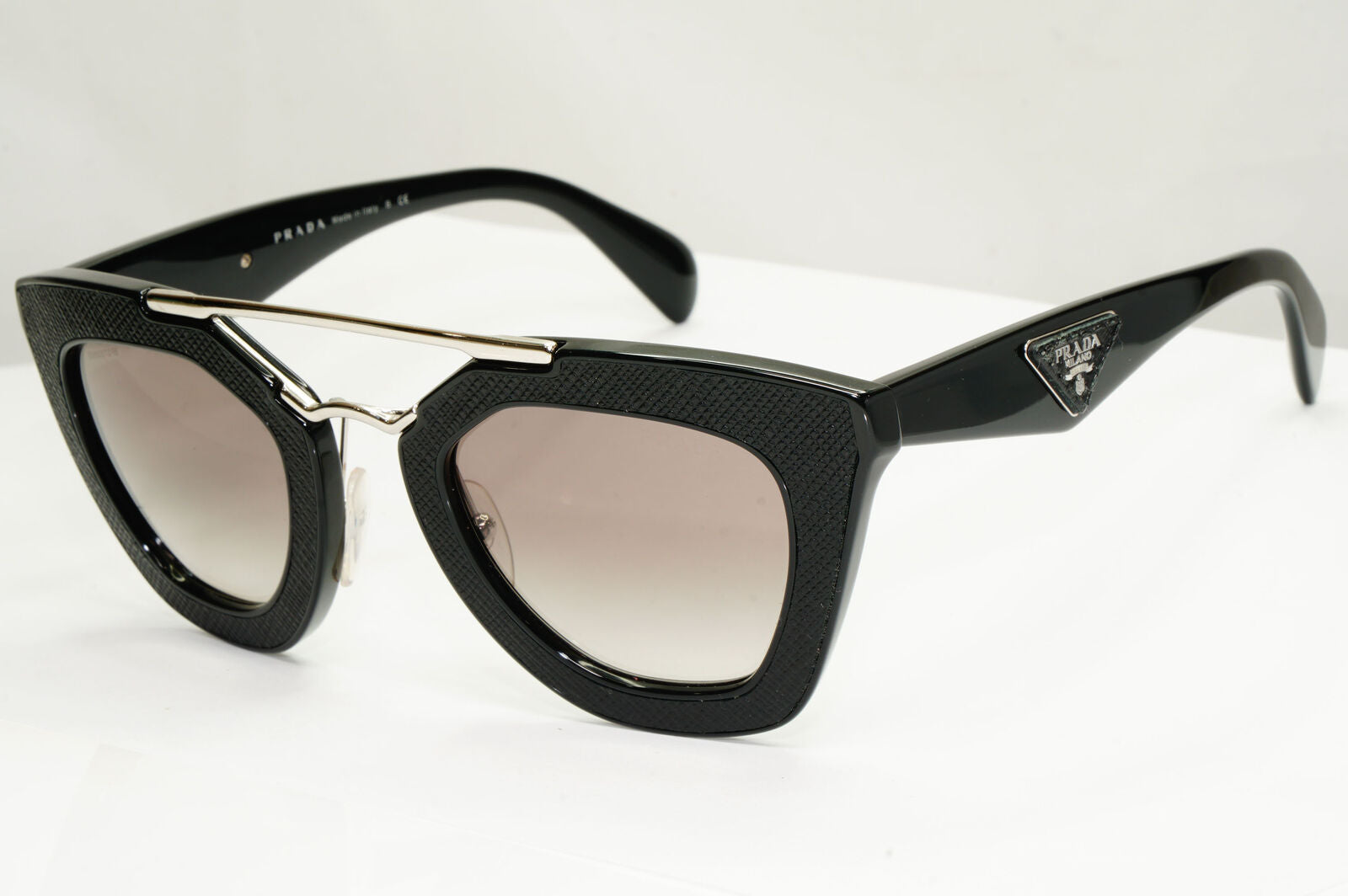 Prada Black Cinema Saffiano Leather Sunglasses PR14SS SPR 14S 1AB-0A7 221122