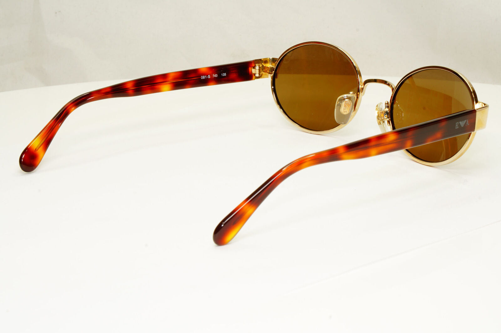 Emporio Armani 1997 Vintage Sunglasses Mens Womens Oval Gold Eagle 081-S 743