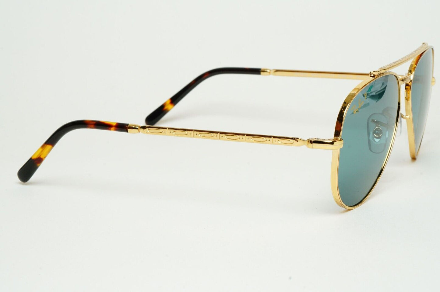 Ray-Ban Sunglasses Polarized New Aviator Gold Blue Green RB 3625 9196/G6 55mm