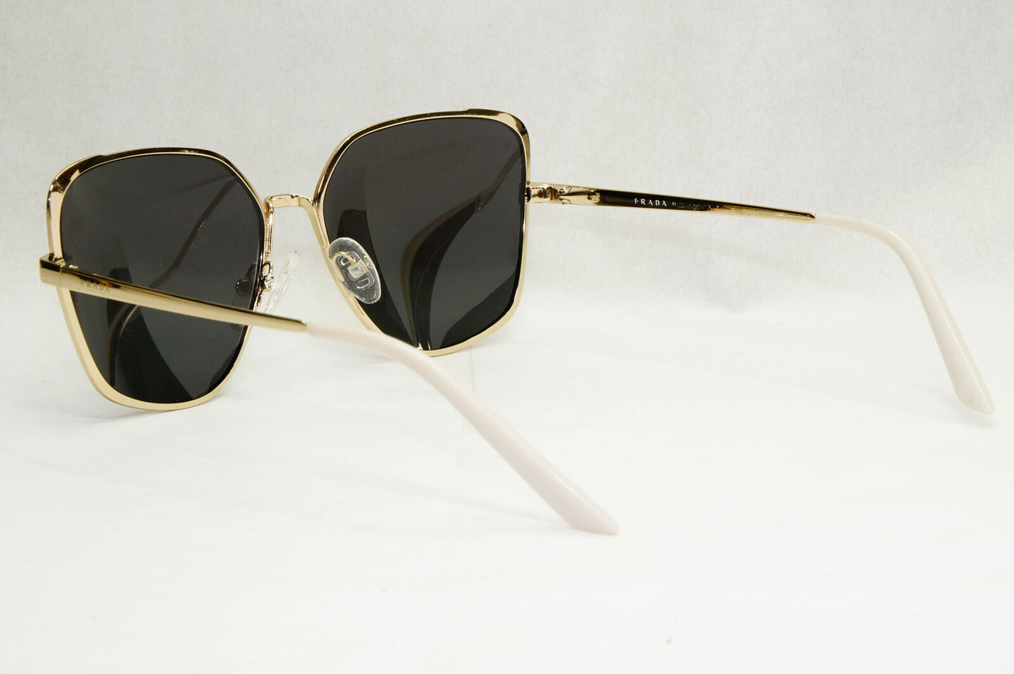 Prada Sunglasses Gold Black Square Metal PR60XS SPR 60X 07B-4K0 59mm 120124