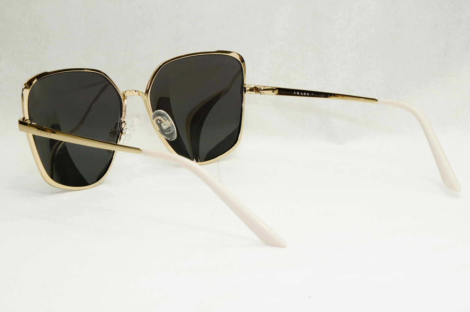 Prada Sunglasses Gold Black Square Metal PR60XS SPR 60X 07B-4K0 59mm 120124