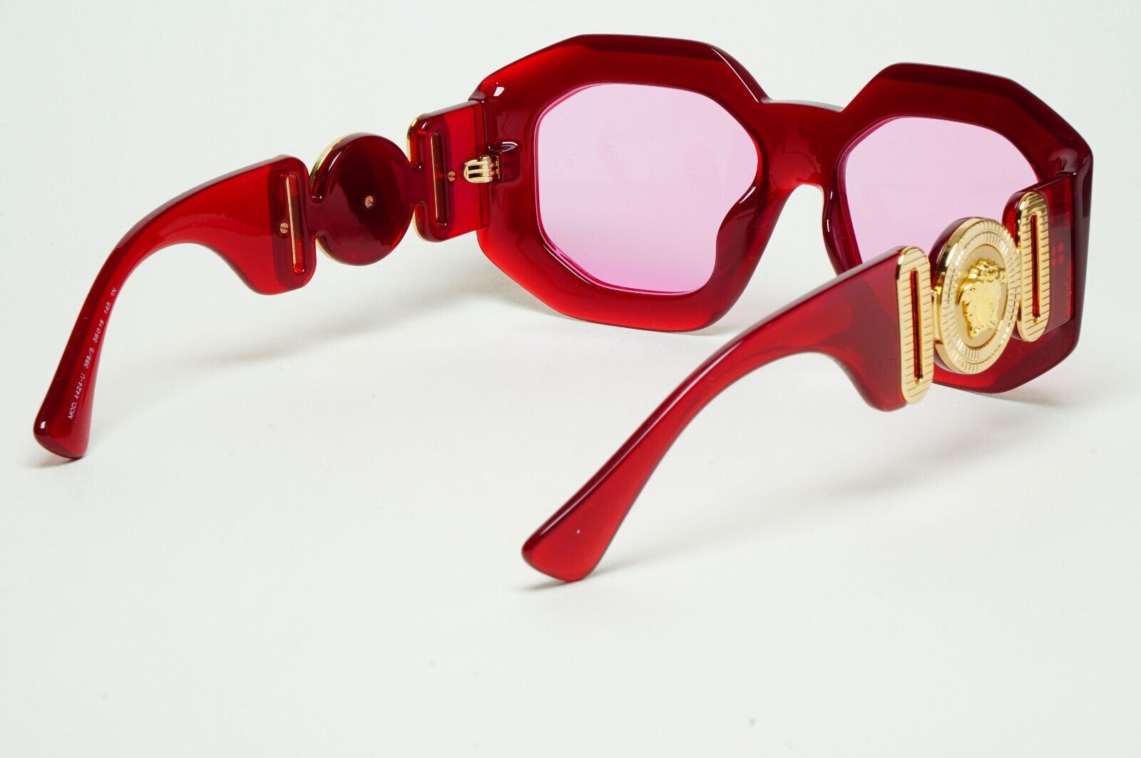 Versace Sunglasses Oversized Medusa Biggie Red Fuchsia MOD VE 4424-U 388/5