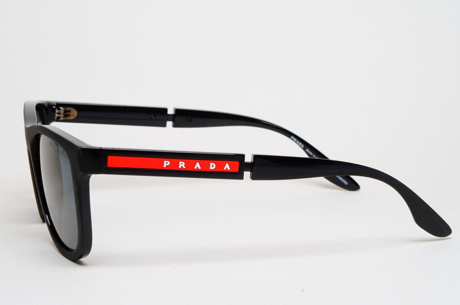 Prada Sunglasses Polarized Black Dark Grey Square PS04XS SPS 04X DG0-02G