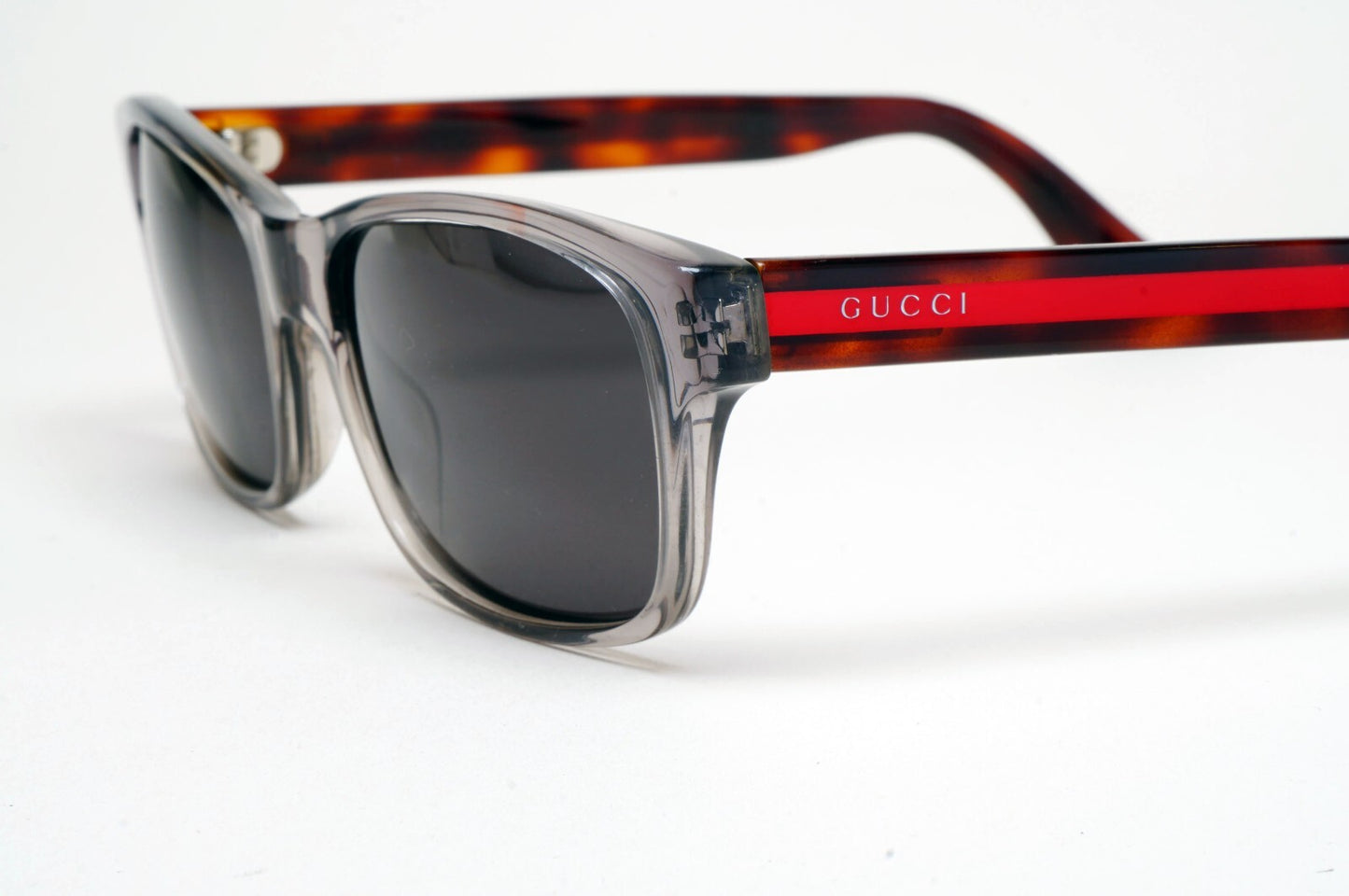 Gucci Sunglasses 2017 Grey Black Brown Red Square GG0006O 008 55mm 100325