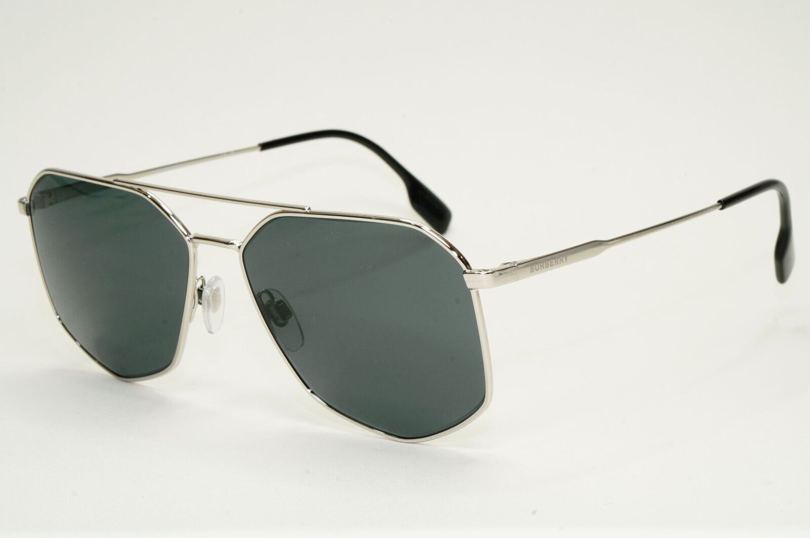 Burberry Sunglasses Silver Navigator Pilot Metal Ozwald BE 3139 1005/87 58mm
