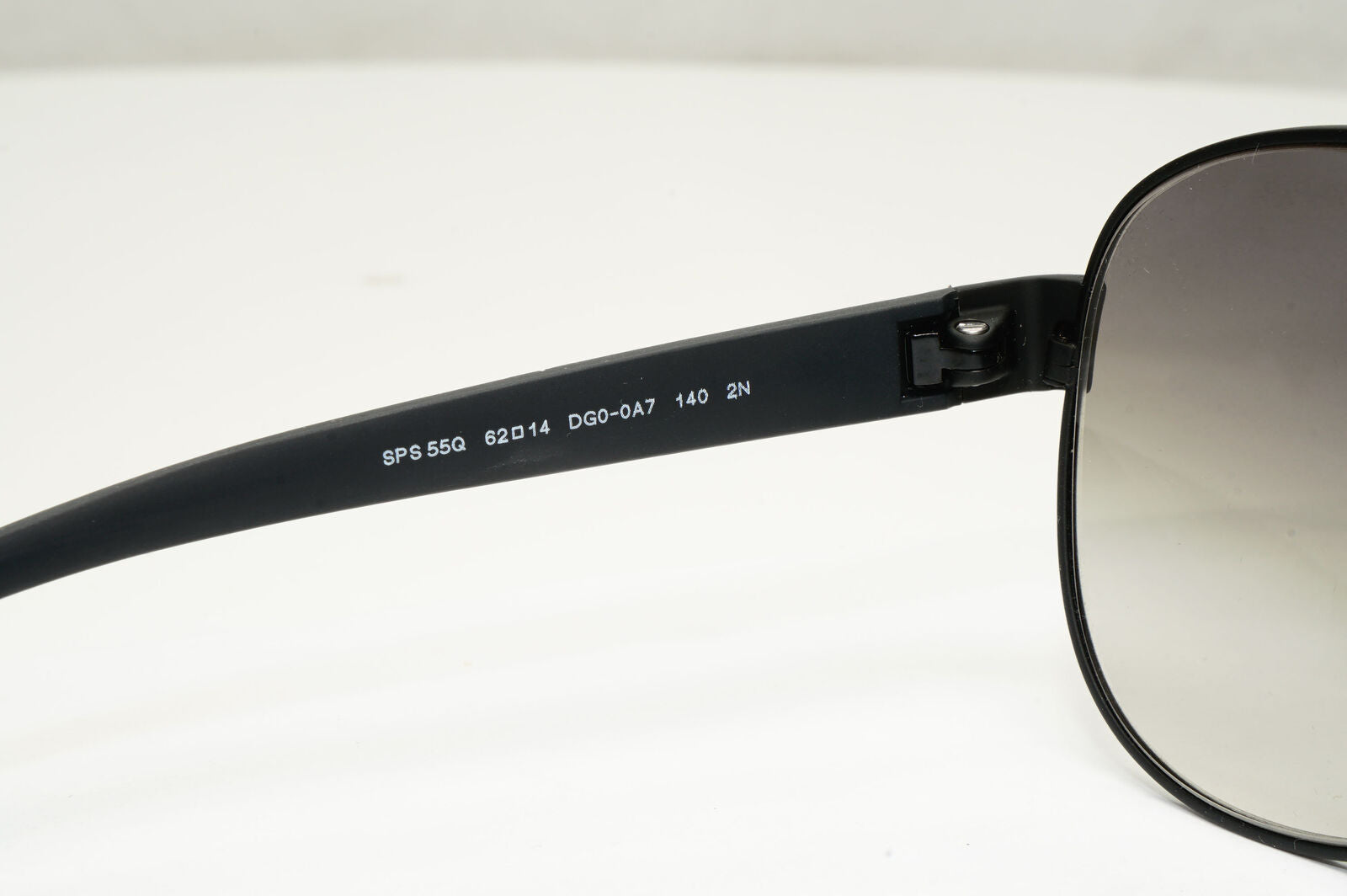Prada Black Sunglasses Pilot Grey Gradient Sport Rubber PS55QS SPR 55Q DG0-0A7