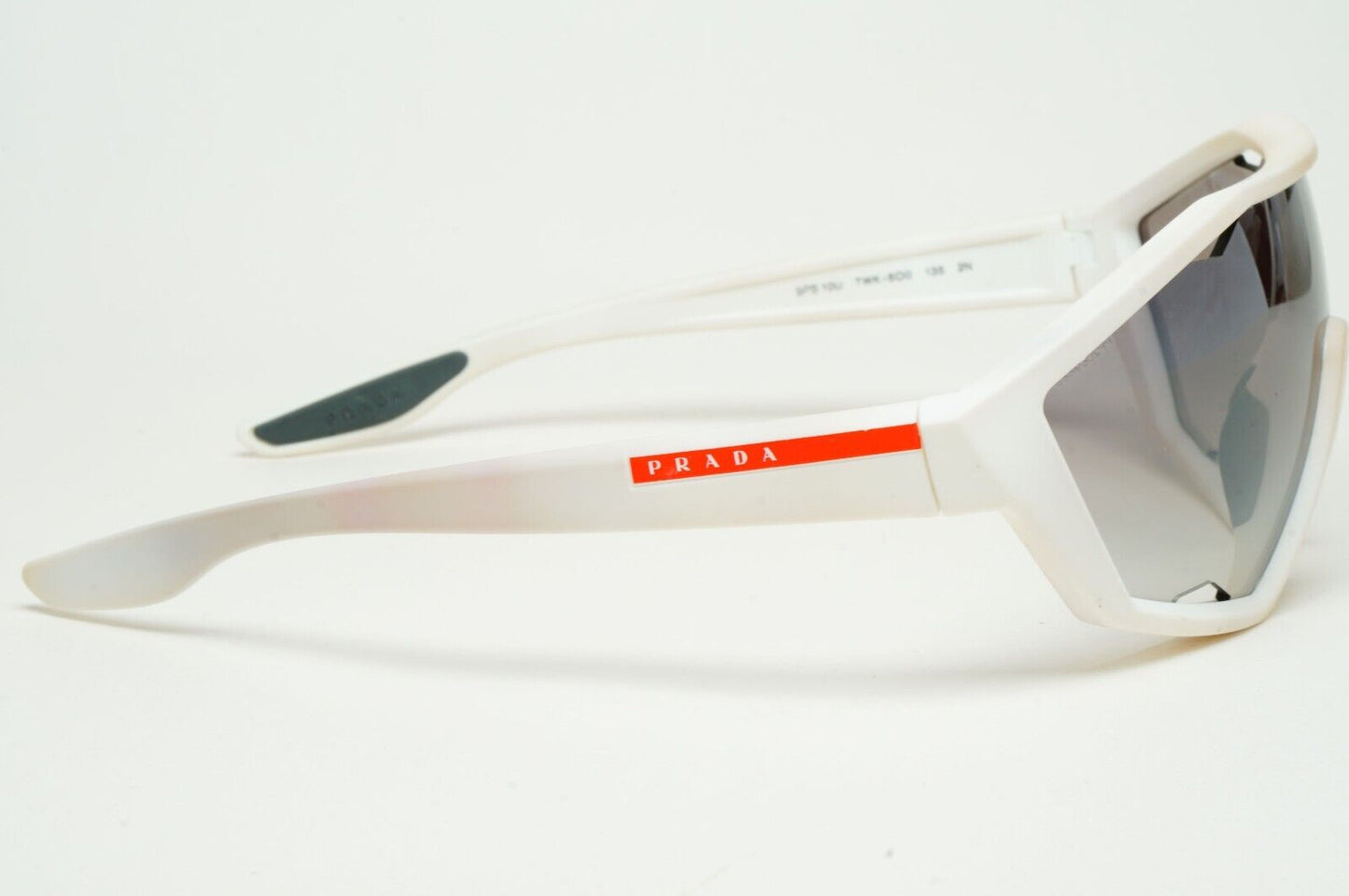 Prada Sunglasses White Grey Shield Visor PS10US SPS 10U TWK-5O0 231124
