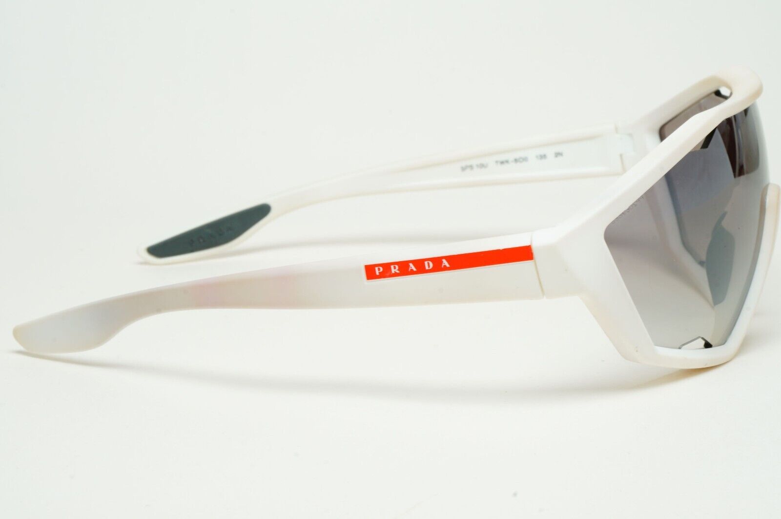 Prada Sunglasses White Grey Shield Visor PS10US SPS 10U TWK-5O0 231124