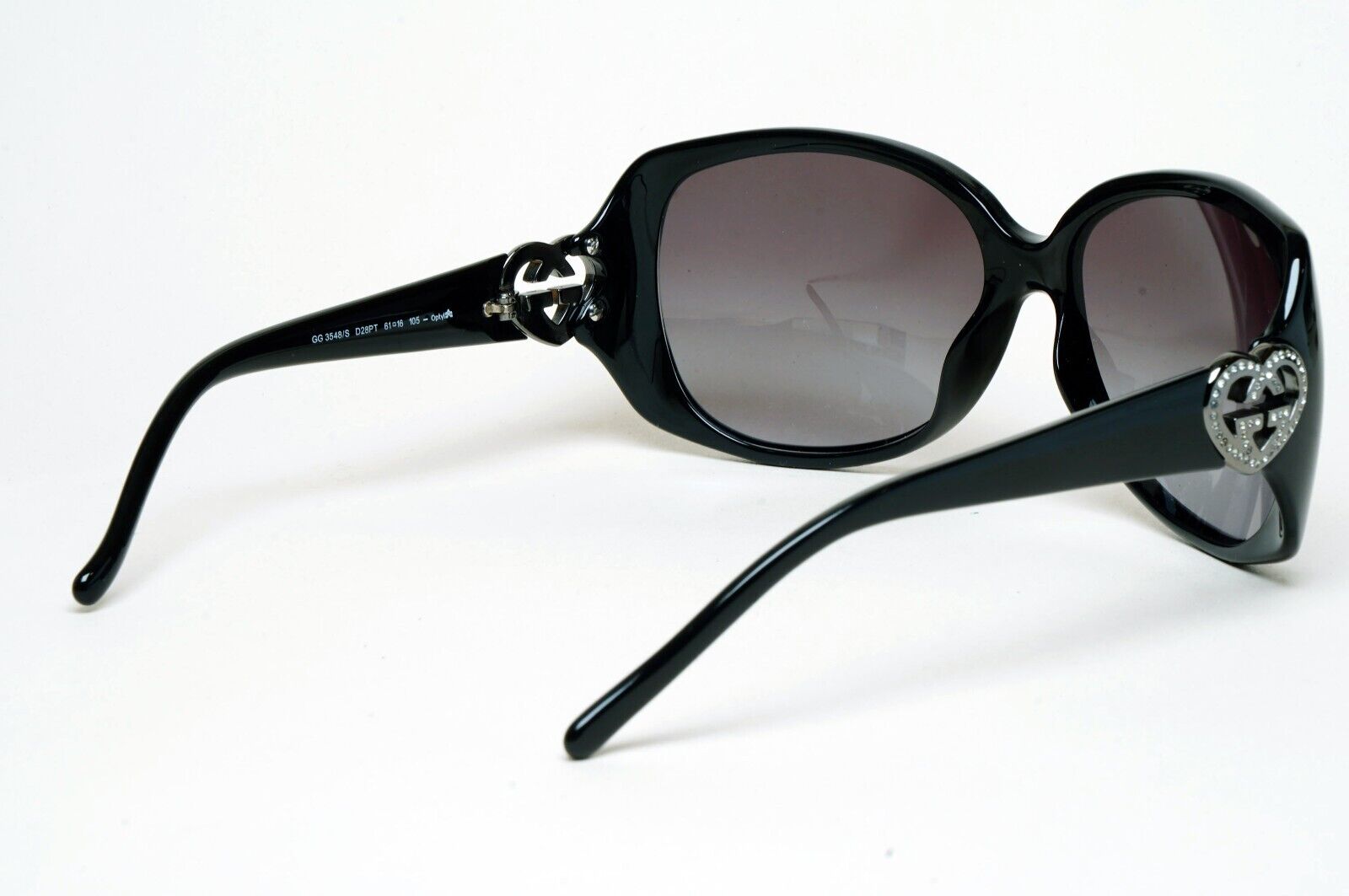 Gucci Sunglasses 2011 Vintage Heart Black Grey Silver GG 3548/S D28PT 290125