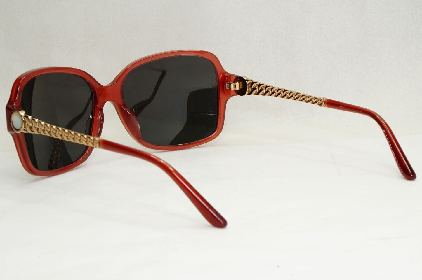 Bvlgari Sunglasses 2010 Vintage Gold Chain Mauve Brown 8125-H 5265/13 180324