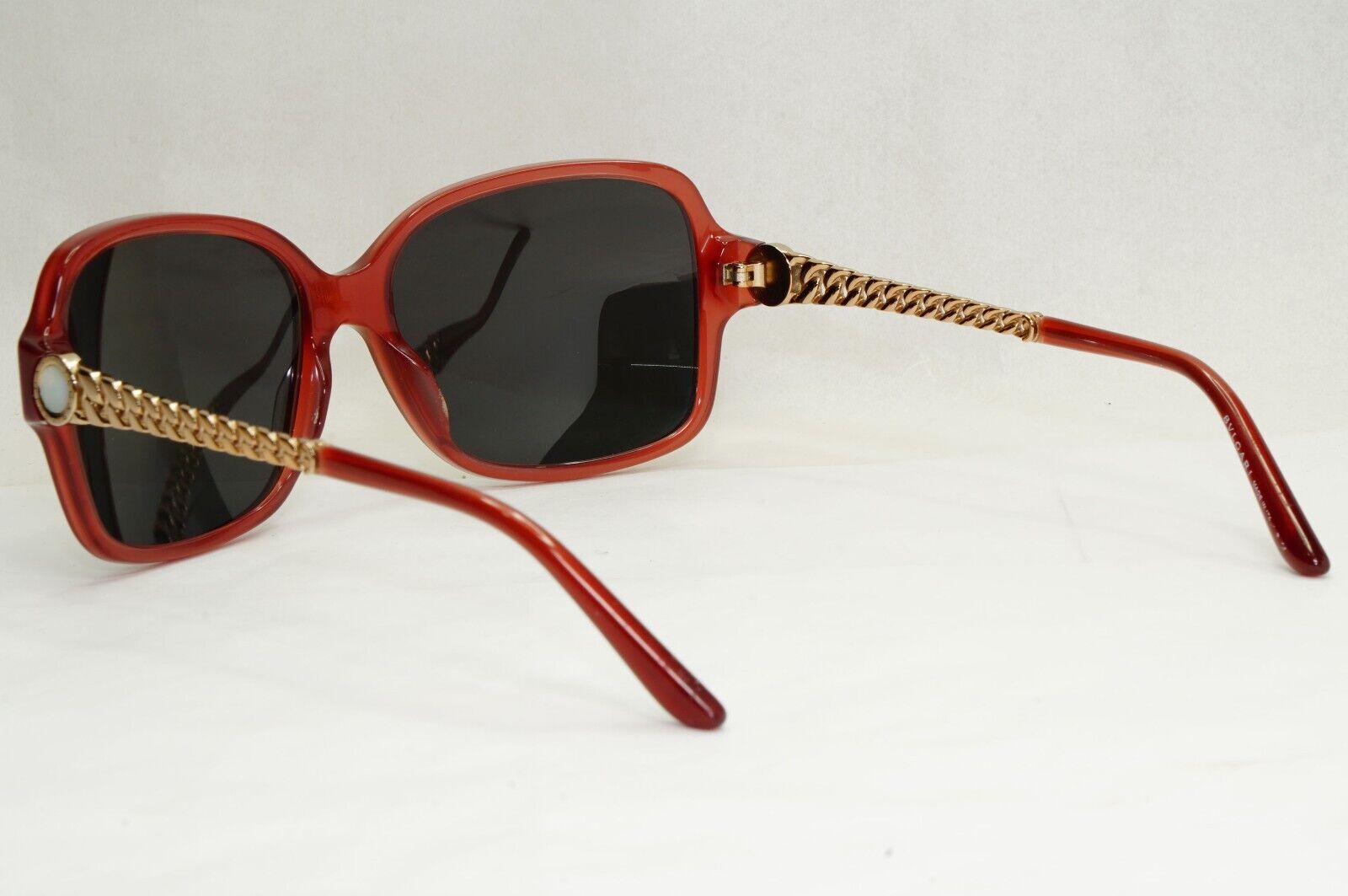 Bvlgari Sunglasses 2010 Vintage Gold Chain Mauve Brown 8125-H 5265/13 180324