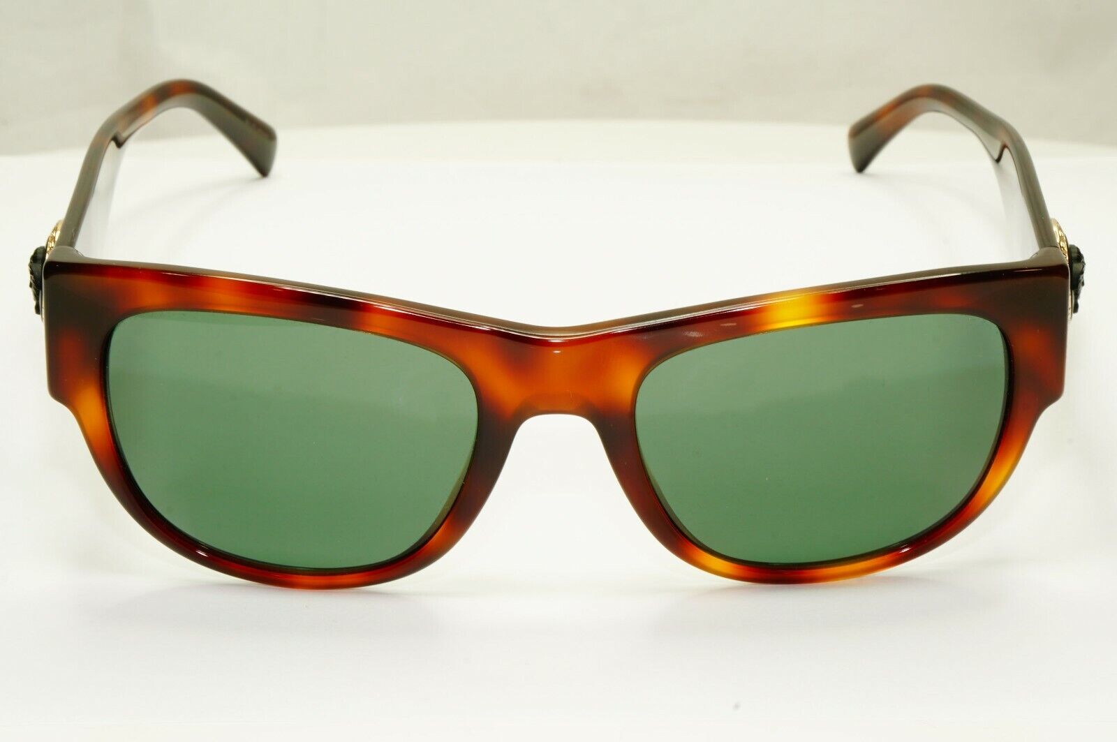 Versace Sunglasses Gold Medusa Tortoiseshell Brown Green Square 4359 5217/71