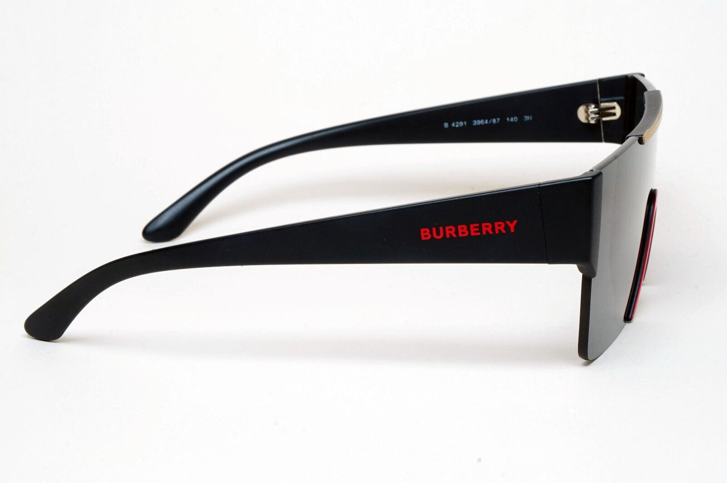 Burberry Sunglasses Black Shield Visor Dark Grey Square BE 4291 3964/87