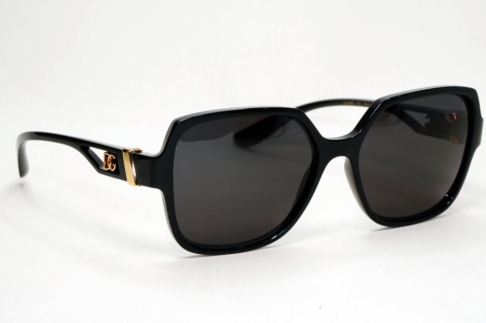Dolce & Gabbana Black Gold Square Glossy Womens Sunglasses DG 5065 501 55mm