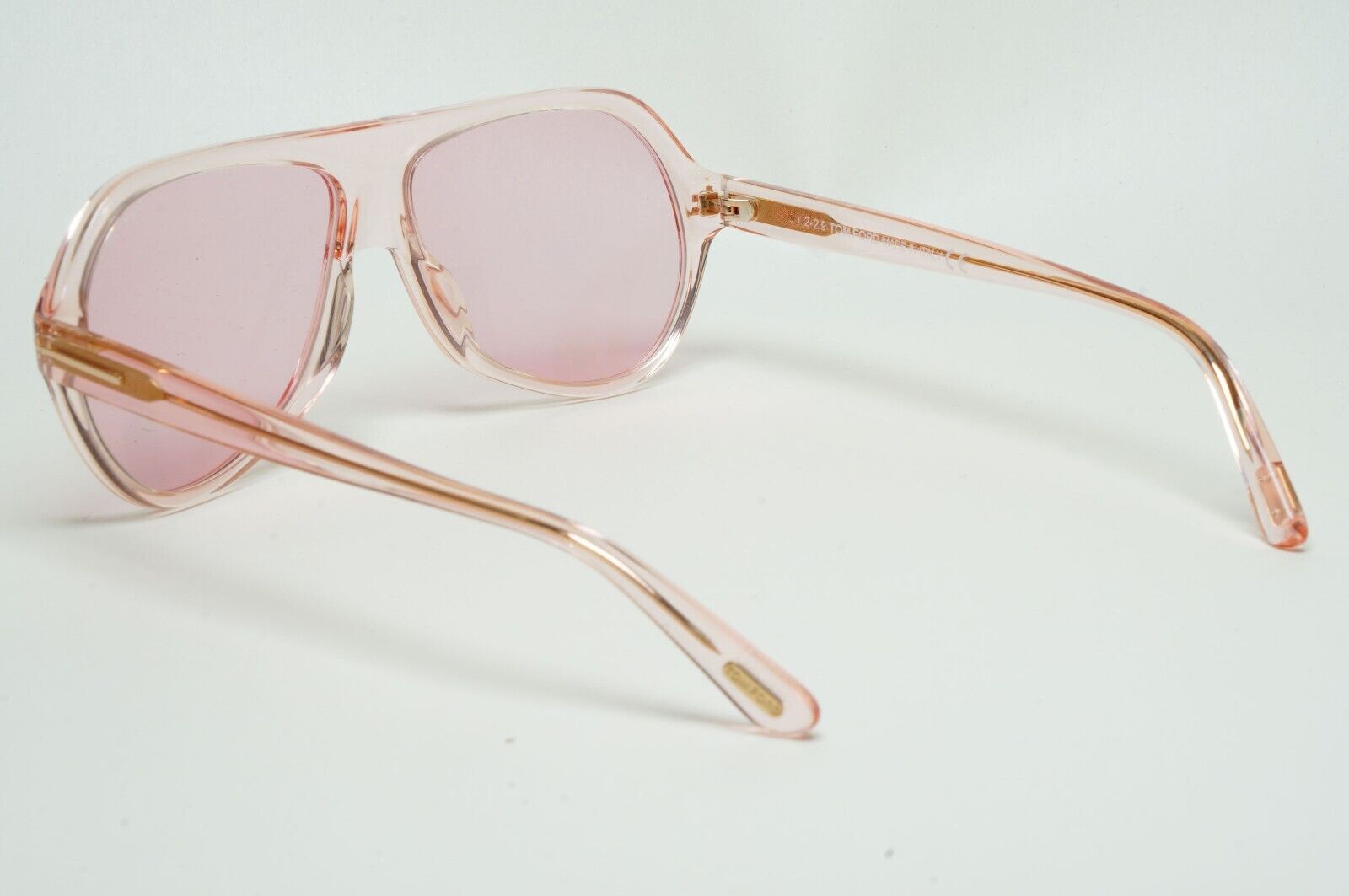 Tom Ford Sunglasses Thomas Transparent Pale Pink Square FT0732 TF 732 72Y